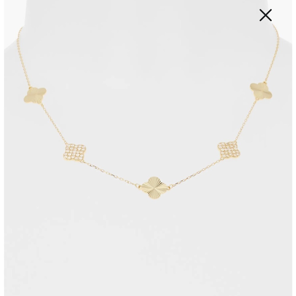 Argento Vivo Gold Clover Necklace